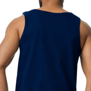 เสื้อกล้ามผู้ชายสีกรมท่า พรีเมียม ผ้าฝ้าย ระบายอากาศ น้ำหนักเบา เหมาะสำหรับออกกำลังกาย ฟิตเนส วิ่ง หรือใส่ลำลอง - Product Image 4