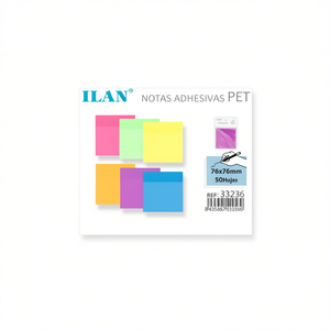 Ilan Foglietti Adesivi PET 76x76mm 50 Fogli Multicolore - Product Image 2