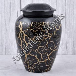 Urne funéraire sophistiquée en aluminium fabriqué à la main avec une urne d'hommage à des œuvres d'art modernes par Axiom Home Accents - Product Image 3