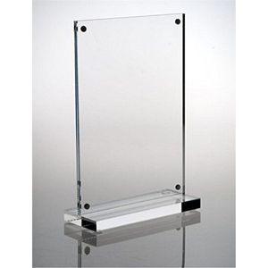 Portafotos Acrílico al por Mayor con Base de Madera, Soporte de Menú en Forma de T para Mesa, Soporte Transparente para Letreros, para Restaurante, Boda, Oficina - Product Image 2