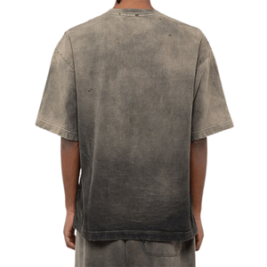 Camisetas de hombre de primera calidad con efecto desgastado, personalizadas, de manga corta, con lavado ácido y cuello redondo para hombre. - Product Image 5