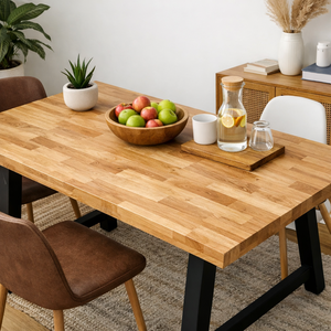 Planche de comptoir en bois massif de caoutchouc du Vietnam, panneau à jointures, plateau de table stratifié, panneau de mobilier, taille personnalisée, fourniture OEM - Product Image 1