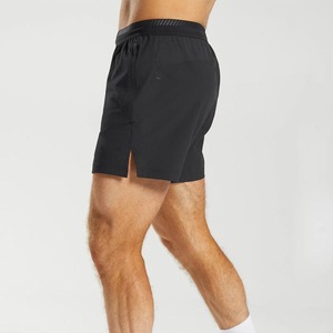 Men's Custom Logo Double <b>Layer</b> Compression Breathable Quick Dry <b>Mid</b> Waist Elastic Men's Fitness Shorts - Product Image 2