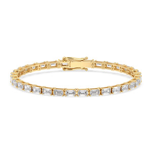REYES High Quality 925 Sterling <b>Silver</b> 8.34Ct Emerald Cut Moissanite Tennis <b>Bracelet</b> Birthday Gift For Women Fine Jewelry - Product Image 6