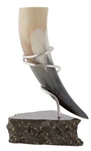 Handmade Viking <b>Drinking</b> Horn Mug With <b>Stand</b> Natural Polished Horn Cup For Medieval Reenactment And Bar Decor - Product Image 5