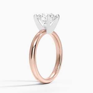 Anillo de Compromiso Solitario de Moissanita en Plata 925 Chapado en Oro de 14K de 2.5mm con Ajuste Cómodo para Boda - Product Image 4