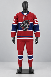 Conjunto de Camiseta y Pantalones Cortos de Hockey sobre Hielo Personalizados, 100% Poliéster, Uniforme de Hockey para Equipos, Fabricante de Ropa Deportiva al por Mayor OEM - Product Image 2