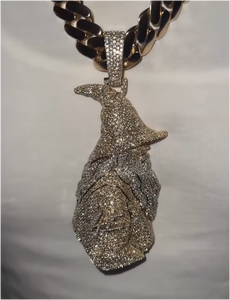 Colgante de Moissanita Personalizado Estilo Hip Hop para Hombre, Colgante de Mago Mágico, Plata de Ley 925 - Product Image 3