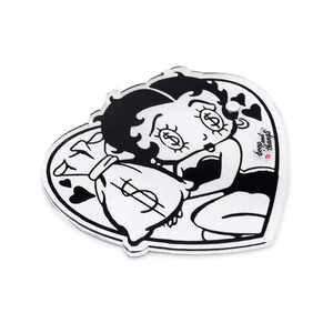 Nouvelles plaques à cils en acrylique écologiques avec motif Betty Boop en forme de cœur noir, bandeaux magnétiques pour cils, plateau pour extensions de cils, outil de beauté - Product Image 4