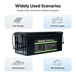 Batterie LiFePO4 24V 100Ah à décharge profonde pour stockage d'énergie solaire, alimentation de secours domestique, camping-car, marine, ESS, UPS - Fabricant OEM ODM - Product Image 4