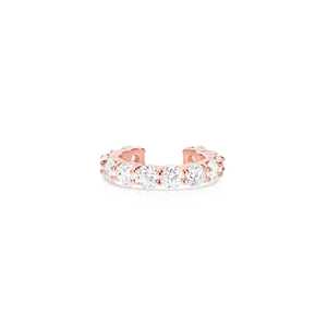 Stackable <b>Ear</b> <b>Cuff</b> For Women Round Brilliant Lab Grown Diamond Single Row Prong Set Slip On Custom 14K 18K Solid Gold Wholesale - Product Image 5