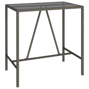 Set da Bar da Giardino Grigio e Nero per Arredamento da Esterno - Product Image 6