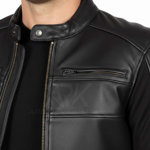 Chaqueta de cuero para motocicleta para hombre, hecha con cuero de alta calidad, estilo nuevo, gran venta. - Product Image 6