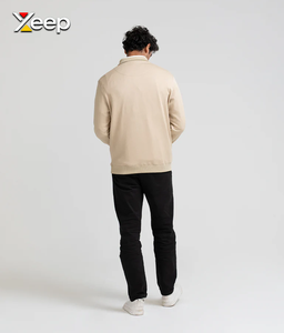 เสื้อเจอร์ซีย์แขนยาวผู้ชาย XEEP แบบสั่งทำพิเศษ ผ้าโพลีเอสเตอร์/คอตตอนถัก ปักลาย ซิปด้านหน้า น้ำหนัก 180 กรัม มีสินค้าในสต็อก ตรวจสอบด้วยระบบตรวจจับด้วยเข็ม - Product Image 4