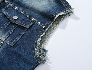 เสื้อกั๊กยีนส์ผู้ชายระบายอากาศได้ดี รุ่นใหม่ล่าสุด คุณภาพสูง 100% ราคาคุ้มค่า ดีไซน์ใหม่ล่าสุดจาก Haus Industries - Product Image 3