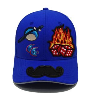 Blue Baseball Cap with Embroidered and 6-Panel Casual <b>Hat</b> Adjustable Baseball cap <b>For</b> 4 Season - Product Image 1