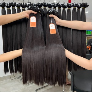 Paquets de cheveux vierges de haute qualité du Vietnam trame d'os de miroir brillant soyeux droit pour perruques - Product Image 5