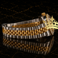 Reloj de Pulsera de Acero Inoxidable con Correa de Cuero Chapado en Oro, Elegante y Antiguo, de Moda y Calidad de Exportación, con Movimiento de Cuarzo para Hombre y Mujer