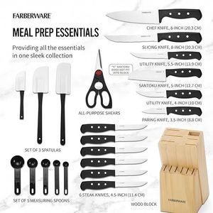 Set di 22 Coltelli in Acciaio Inossidabile ad Alto Contenuto di Carbonio, Qualità Premium, Non Richiede Affilatura, per Cucina - Product Image 3