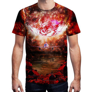 T-shirt à col rond pour homme, sublimation, polyester de qualité supérieure, séchage rapide, respirant, vêtements de sport, fournisseur d'usine OEM ODM - Product Image 1