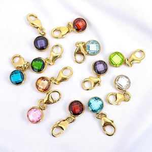 Pequeño Colgante de Cristal de Cuarzo de 6 mm |   Cierre de Langosta Chapado en Oro para Joyería, Ideal para Pulseras y Collares - Product Image 6