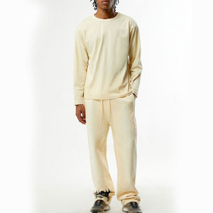 Heavy Duty Men's Winter Custom High Street Fleece Fabric Breathable Plain Tracksuit with Logo Plus Size Available - Product Image 1