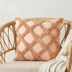 Moroccan Style Tufted Cushion <b>Cover</b> 22x22 Geometric Diamond Pattern Tufted Durable Textured Pillow Case Boho Home Decor - Product Image 4