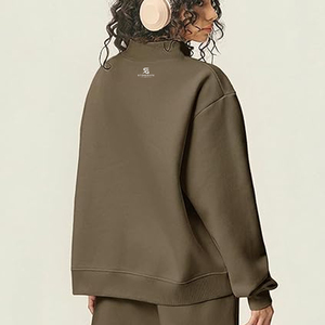 Sudadera Oversize de Algodón para Mujer, Cuello Redondo, Manga Larga, Estilo Casual Urbano, Colección Otoño 2026 - Product Image 5