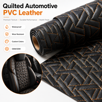 Tissu en cuir PVC matelassé de haute qualité - Décoratif, imperméable, avec support non tissé pour housses de siège de voiture, canapés et meubles DIY