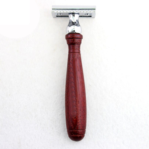 Maquinilla de Afeitar Profesional de Doble Hoja, Acero Inoxidable, Mango de Madera, Herramienta de Aseo Personal Reutilizable y Sostenible - Product Image 3