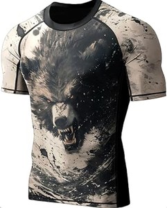 Camiseta de Compresión Unisex Sublimada (Spandex/Poliéster) de Secado Rápido y Ligera para Entrenamiento, Surf, Pesca, Gimnasio y Fitness - Product Image 5