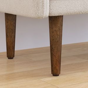 BEIGE Teddy <b>Velvet</b> <b>Storage</b> <b>Stool</b> 45.98\"*16.75\"*21.75\" Living Room Furniture Practical <b>Storage</b> Space for Apartments Bedrooms - Product Image 5