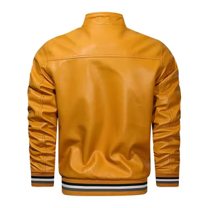 XERET SPORTS Men <b>Winter</b> <b>Leather</b> <b>Jacket</b> Premium Sheep Skin Custom OEM Logo Biker Style High Quality Waterproof High Street - Product Image 5
