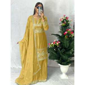 Designer Beautiful <b>Indian</b> & Pakistani Clothing Plazzo with Fancy Dupatta <b>Top</b> - Product Image 4