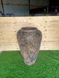 [Jason] Jarrón de Cerámica Grande Blanco con Burbujas - Macetero Alto de Lujo con Esmalte Arenoso Texturizado para Decoración de Hoteles - Product Image 3