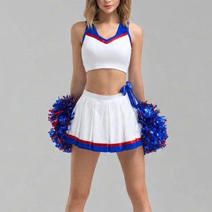Uniforme Personalizado de Animadoras con Pedrería, Conjunto de Top y Shorts Brillantes para Entrenamiento, Competencia y Actuación en Equipo - Product Image 6