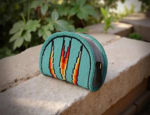 Pochette perlée pour emballage, pochette à monnaie écologique, portefeuille ethnique perlé, pochette de festival perlée, pochette perlée tendance, perle - Product Image 3