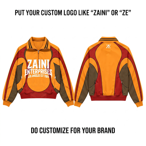 320 GSM Premium Windbreaker <b>Jacket</b> <b>Green</b> Orange Contrast Sleeves <b>Waterproof</b> Breathable Winter <b>Men's</b> High Street Style - Product Image 1