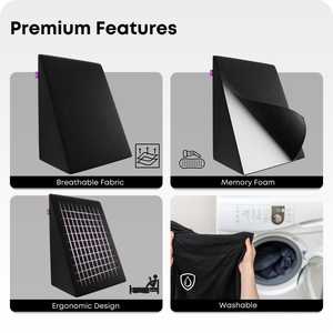 Orthopedic <b>Bed</b> Wedge <b>Cushion</b> with Washable Cover Ideal for Reading Upright Reclining Post Surgery Recovery Pregnancy pillow - Product Image 6