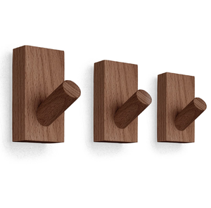 Wood Hook Hanger Wood Shirt Dress Jacket <b>Clothes</b> Hanger for Hanging Bathroom Towels <b>Clothes</b> Hanger Wood <b>Wall</b> Hook - Product Image 5