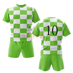 Ensemble de maillot de rugby à carreaux jaunes et blancs imprimé par sublimation, respirant en polyester pour homme, vêtements de sport pour adulte, rugby pour homme - Product Image 3