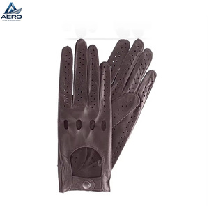 Custom Goat Grain Leather <b>Driver</b> <b>Glove</b> Safety Work Classic Sheepskin Genuine Leather Driving <b>Gloves</b> for Men Goat Skin Work - Product Image 3