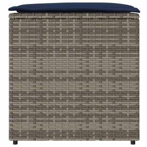 Caja de Almacenamiento con Cojín de Poliratán Gris de 19.69 X 19.69 X 19.69 Pulgadas - Product Image 5