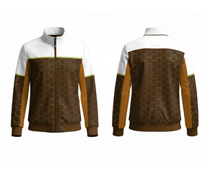 Chaqueta con Cremallera Sublimada Personalizada al por Mayor, Ropa Deportiva para Correr y Hacer Ejercicio, Cálida, Transpirable y de Secado Rápido |   Tallas Hombre Mujer Juvenil - Product Image 6