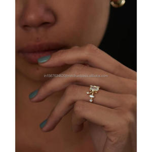 Anillos de Diamantes de Lujo de Oro de 14K con Certificación IGI para Bodas y Fiestas, Artesanía Brillante de Precisión - Product Image 2