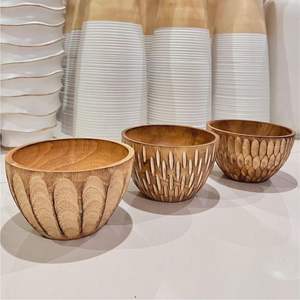 Bols à soupe en bois personnalisés avec logo – Vaisselle de cuisine en bois naturel durable et résistant à la chaleur – Ensemble de bols de service en gros pour restaurants B2B - Product Image 5