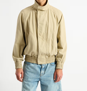 New Trendy Men's Eco-Friendly Breathable Quick Dry Waterproof <b>Canvas</b> Windbreaker <b>Jacket</b> Full Zip for Outdoor <b>Work</b> Sports Casual - Product Image 1