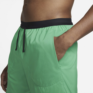Shorts de bain pour homme style urbain couleur unie 100% coton séchage rapide taille à cordon de serrage mi-longueur poches rouge corail - Product Image 6