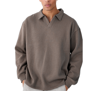 Sweat-shirts à col rond de haute qualité, unis, surdimensionnés, avec logo personnalisé, sweat-shirts épais - Product Image 5