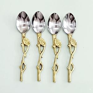 ชุดช้อนสแตนเลสพร้อมกระจกสีเงินชุดเสิร์ฟสลัดทันสมัยมีดีไซน์เรียบหรู - Product Image 1